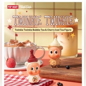 POP MART Twinkle Twinkle Bubble Tea & Cherry Iced Tea Figure Set 🧋🍒: